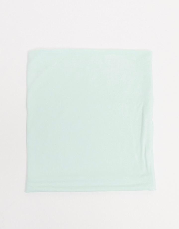 Asos Design Jersey Funnel Infinity Scarf In Mint-green