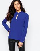Y.a.s Milk Shirt With Long Sleeves - Mazerine Blue