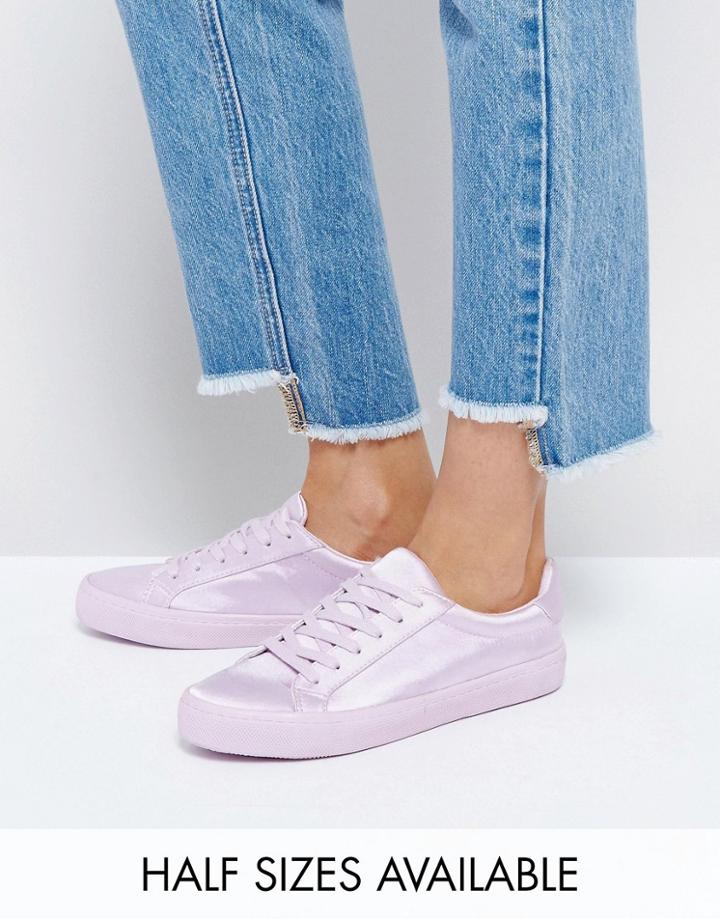 Asos Darey Lace Up Sneakers - Purple