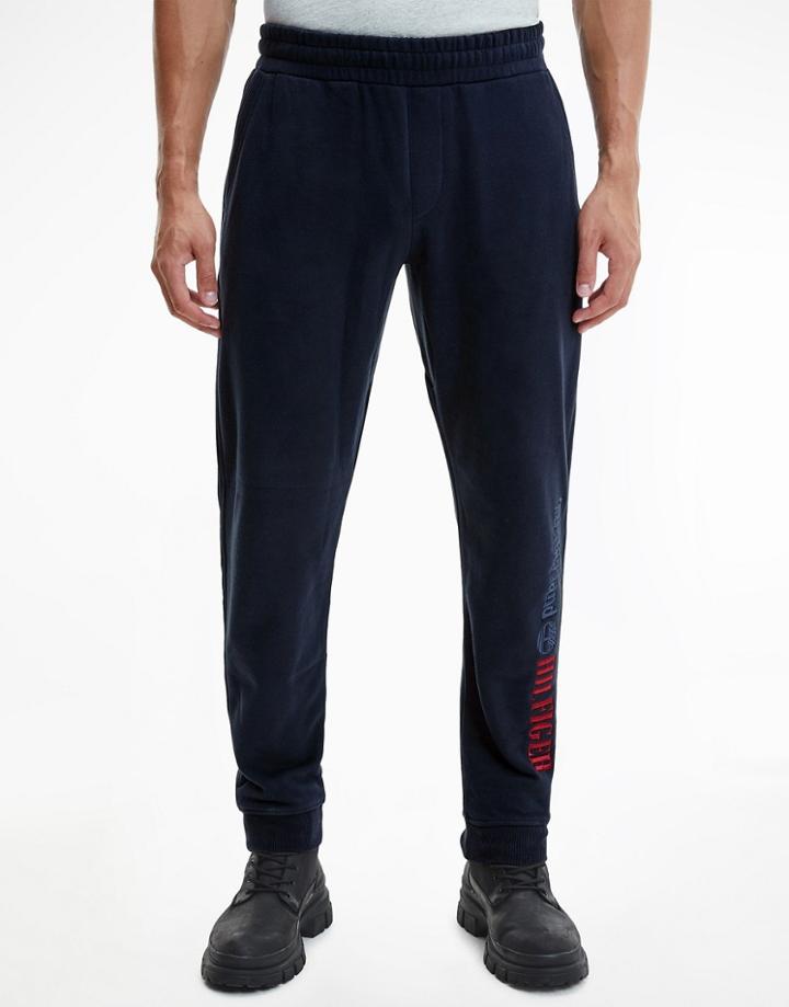 Tommy Hilfiger X Timberland Capsule Logo Leg Sweatpants In Navy