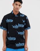 Weekday Elof Shirt In Bahamas Print - Black