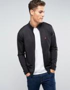 Asos Jersey Track Jacket In Black With Logo - Black