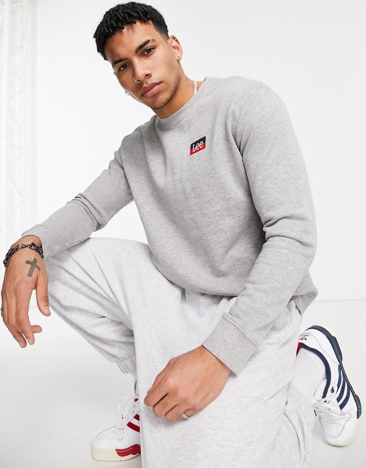 Lee Logo Crew Neck Sweat-grey