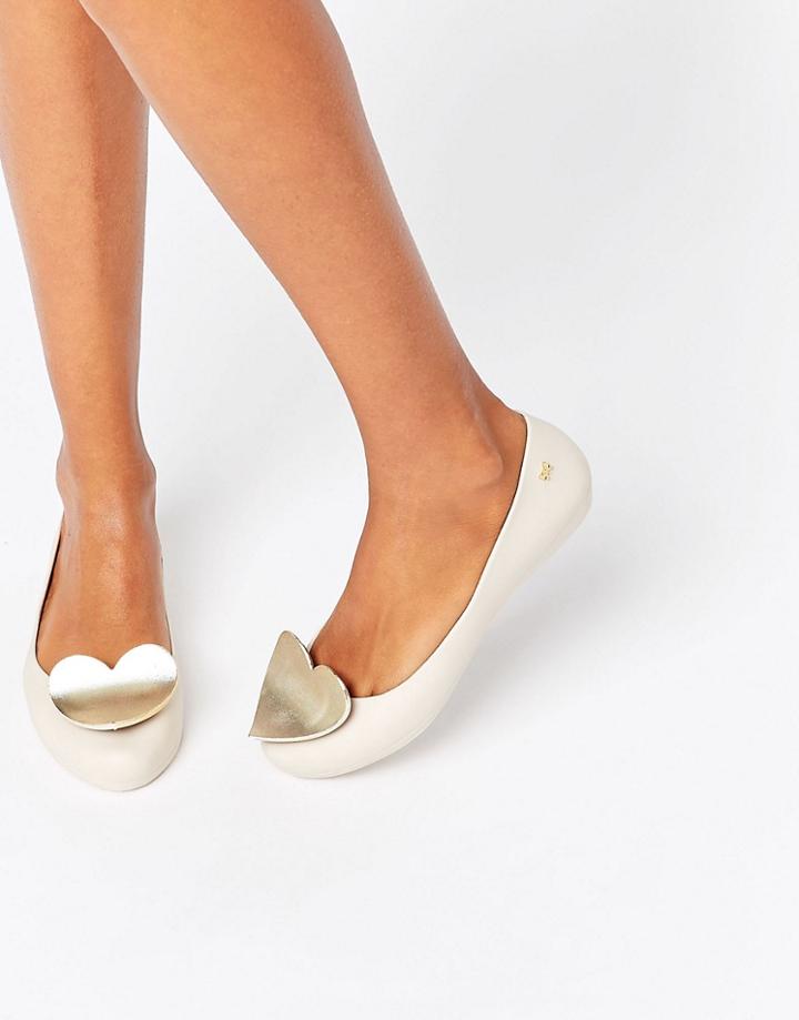 Zaxy 3d Heart Ballerina - Beige