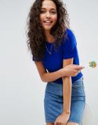 Asos Crop T-shirt - Blue