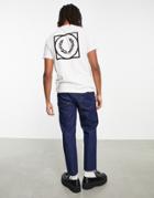 Fred Perry Graphic Back Print T-shirt In White