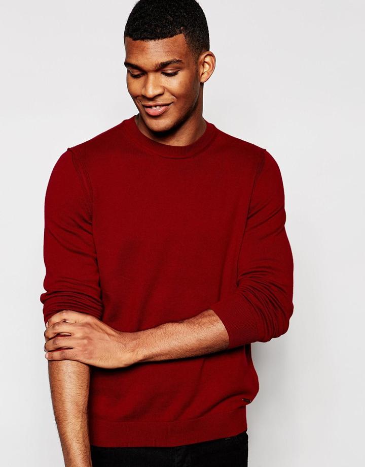 Boss Orange Sweater With Crew Neck - Red