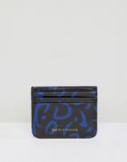 Smith And Canova Card Holder In Animal Blue - Black