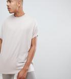 Asos Design Tall Extreme Oversized T-shirt In Beige