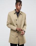 Only & Sons Trench In Heavy Cotton Twill - Beige