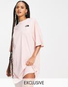 The North Face Jersey T-shirt Dress In Pink Exclusive At Asos