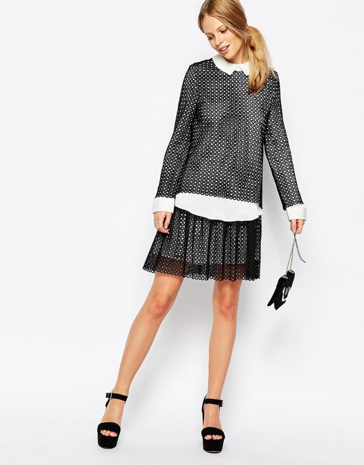 Sister Jane Lace Layer Skirt - Mono
