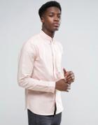 D-struct Long Sleeve Oxford Cotton Shirt - Pink