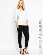 Bluebelle Maternity Cuff Leg Pant With Bump Band - Black