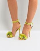 Public Desire Sugar Lime Heeled Sandals - Green