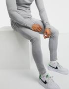 Asos Design Superskinny Ankle-grazer Jeans In Light Gray-grey