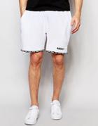 Rascals Shorts In Towelling With Logo Taping - White