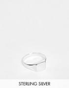 Asos Design Sterling Silver Pinky Signet Ring