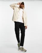 Topman Lightweight Woven Hoodie Shirt In Stone-neutral