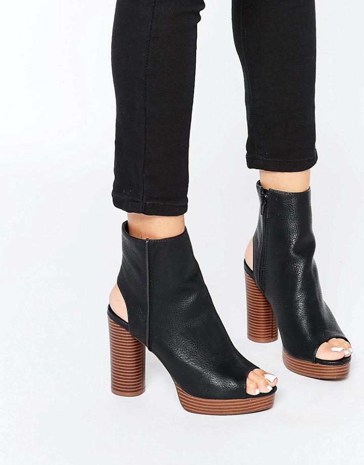 New Look Peep Toe Sandal - Black