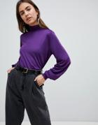 B.young High Neck 80's Top - Purple