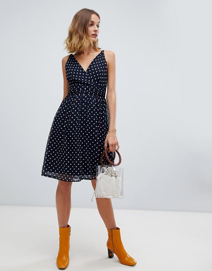 Vero Moda Spot Sleevelees Dress - Black