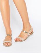 Call It Spring Brasi Natural 3 Part Flat Sandal - Natural