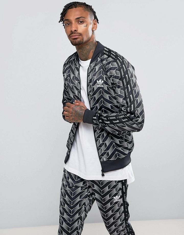 Adidas Originals Superstar Football Track Jacket In Black Bq2014 - Black