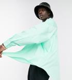 Asos Design Extreme Oversized Dad Shirt In Lime Green