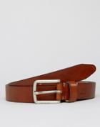 Jack & Jones Belt In Leather - Tan
