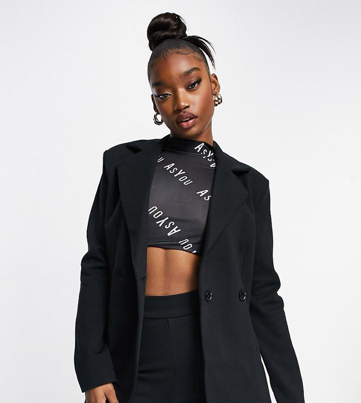 Asyou Oversized Blazer In Black