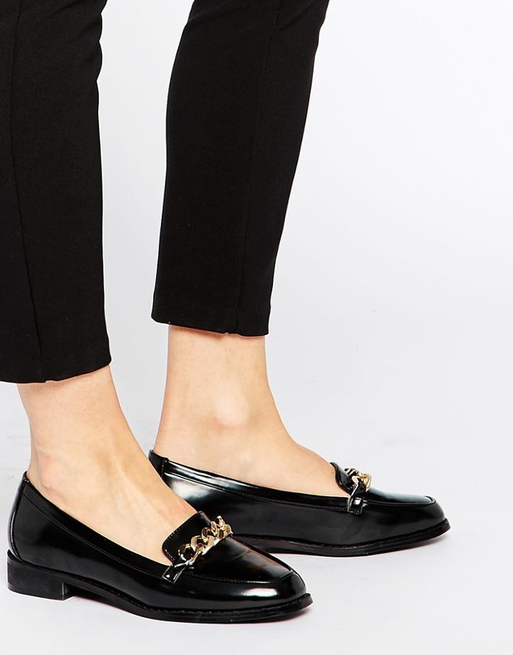 Asos Mystery Flat Shoes - Black