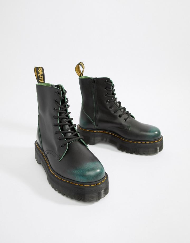 Dr Martens Jadon 8-eye Zip Boots In Green - Green