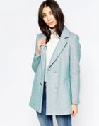 Yumi Double Breasted Coat - Blue