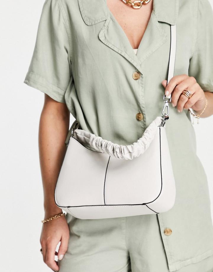 Topshop Cara Scrunchie Crossbody Bag-white