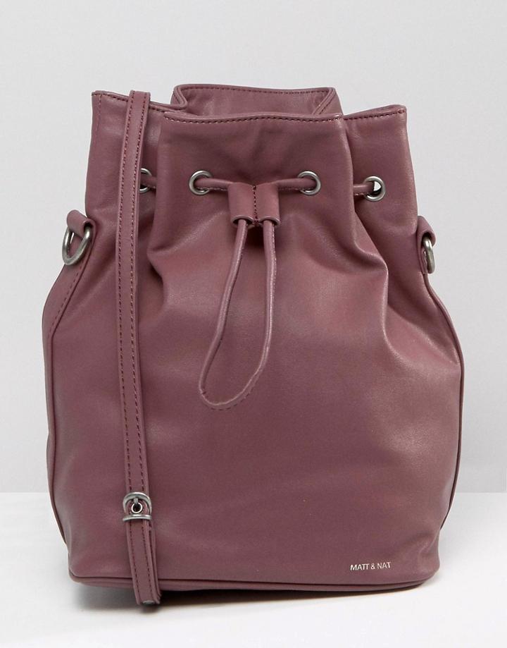 Matt & Nat Drawstring Bucket Bag - Purple