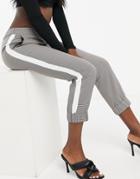 Asos Design Tailored Sweatpants With Contrast Side In Check-multi