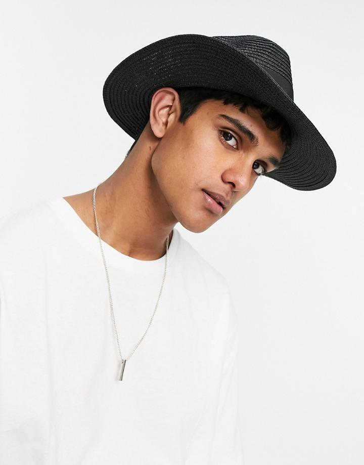 Svnx Straw Hat In Black