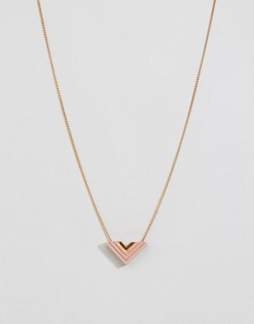 Wolf & Moon Arrow Necklace - Gold