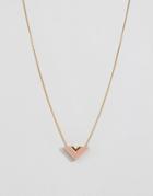 Wolf & Moon Arrow Necklace - Gold