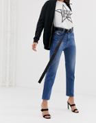 Diesel High Rise Vintage Look Mom Jean - Blue