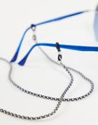 Asos Design Sunglasses Cord In Black And White-multi