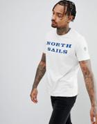 North Sails Logo T-shirt In White - White