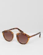Vero Moda Tortoise Shell Browbar Sunglasses - Multi