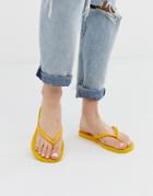 Havaianas Slim Flip Flops In Bright Yellow