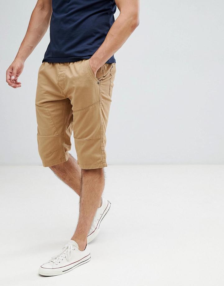 Brave Soul Skater Shorts - Stone
