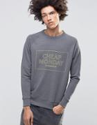 Cheap Monday Rules Sweatshirt Logo Thin Box Gray - Gray