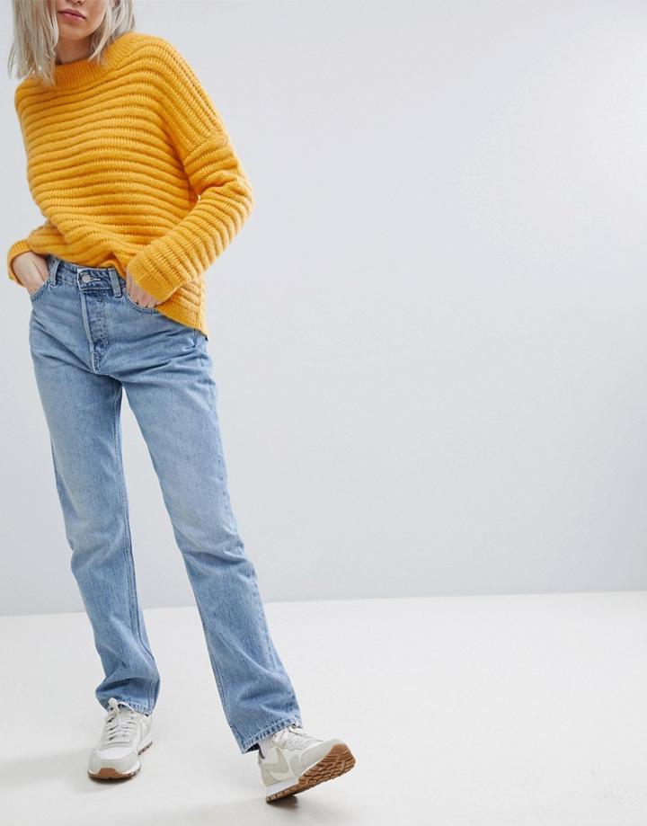 Weekday Line Vintage Look Straight Leg Jean - Blue