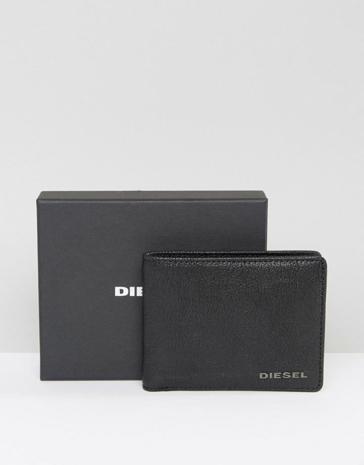 Diesel Neela Leather Billfold Wallet - Black