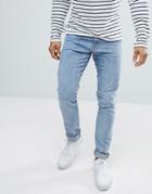 Love Moschino Skinny Fit Jeans With Branded Back Tab - Blue